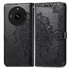 Custodia Portafoglio In Pelle Fantasia Modello Cover con Supporto per Realme 11 Pro+ Plus 5G Nero