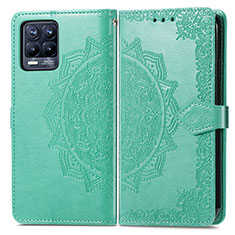 Custodia Portafoglio In Pelle Fantasia Modello Cover con Supporto per Realme 8 Pro Verde