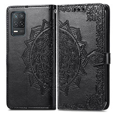 Custodia Portafoglio In Pelle Fantasia Modello Cover con Supporto per Realme 8s 5G Nero