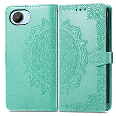 Custodia Portafoglio In Pelle Fantasia Modello Cover con Supporto per Realme C30s Verde