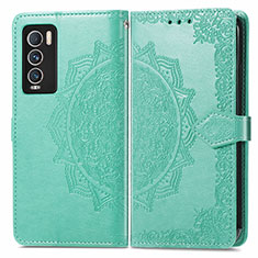 Custodia Portafoglio In Pelle Fantasia Modello Cover con Supporto per Realme GT Master Explorer 5G Verde