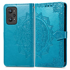 Custodia Portafoglio In Pelle Fantasia Modello Cover con Supporto per Realme GT Neo 3T 5G Blu