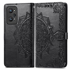 Custodia Portafoglio In Pelle Fantasia Modello Cover con Supporto per Realme GT Neo 3T 5G Nero