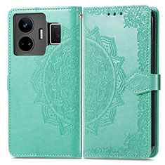 Custodia Portafoglio In Pelle Fantasia Modello Cover con Supporto per Realme GT Neo5 5G Verde