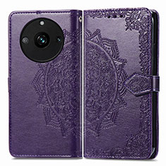 Custodia Portafoglio In Pelle Fantasia Modello Cover con Supporto per Realme Narzo 60 5G Viola