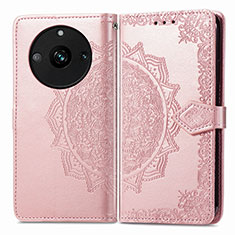 Custodia Portafoglio In Pelle Fantasia Modello Cover con Supporto per Realme Narzo 60 Pro 5G Oro Rosa