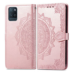 Custodia Portafoglio In Pelle Fantasia Modello Cover con Supporto per Realme V11 5G Oro Rosa