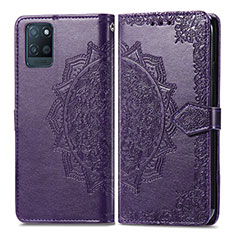 Custodia Portafoglio In Pelle Fantasia Modello Cover con Supporto per Realme V11 5G Viola