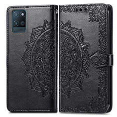 Custodia Portafoglio In Pelle Fantasia Modello Cover con Supporto per Realme V11s 5G Nero