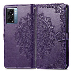 Custodia Portafoglio In Pelle Fantasia Modello Cover con Supporto per Realme V23 5G Viola