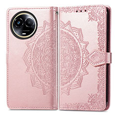 Custodia Portafoglio In Pelle Fantasia Modello Cover con Supporto per Realme V50 5G Oro Rosa