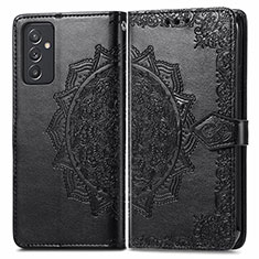 Custodia Portafoglio In Pelle Fantasia Modello Cover con Supporto per Samsung Galaxy A05s Nero