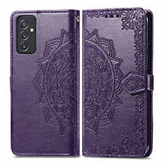 Custodia Portafoglio In Pelle Fantasia Modello Cover con Supporto per Samsung Galaxy A15 LTE Viola