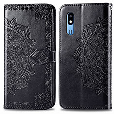 Custodia Portafoglio In Pelle Fantasia Modello Cover con Supporto per Samsung Galaxy A2 Core A260F A260G Nero