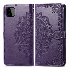 Custodia Portafoglio In Pelle Fantasia Modello Cover con Supporto per Samsung Galaxy A22s 5G Viola