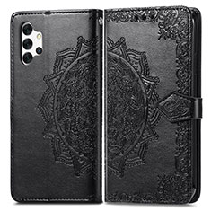 Custodia Portafoglio In Pelle Fantasia Modello Cover con Supporto per Samsung Galaxy A32 5G Nero