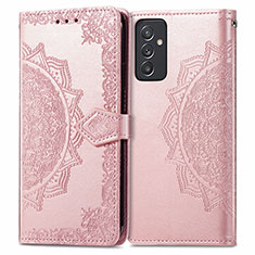 Custodia Portafoglio In Pelle Fantasia Modello Cover con Supporto per Samsung Galaxy A34 5G Oro Rosa