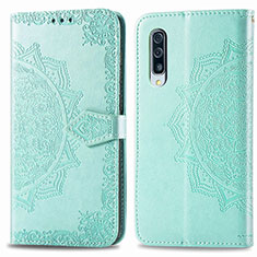 Custodia Portafoglio In Pelle Fantasia Modello Cover con Supporto per Samsung Galaxy A50S Verde