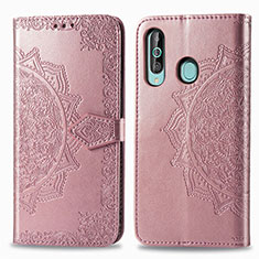 Custodia Portafoglio In Pelle Fantasia Modello Cover con Supporto per Samsung Galaxy A60 Oro Rosa