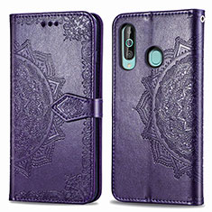 Custodia Portafoglio In Pelle Fantasia Modello Cover con Supporto per Samsung Galaxy A60 Viola