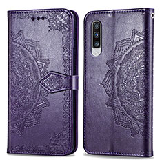 Custodia Portafoglio In Pelle Fantasia Modello Cover con Supporto per Samsung Galaxy A70S Viola