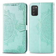 Custodia Portafoglio In Pelle Fantasia Modello Cover con Supporto per Samsung Galaxy F02S SM-E025F Verde