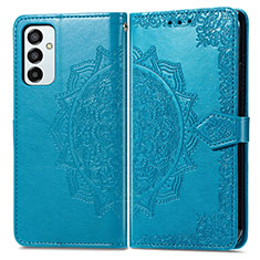 Custodia Portafoglio In Pelle Fantasia Modello Cover con Supporto per Samsung Galaxy F23 5G Blu