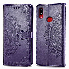 Custodia Portafoglio In Pelle Fantasia Modello Cover con Supporto per Samsung Galaxy M01s Viola