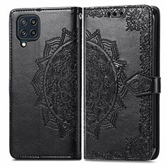 Custodia Portafoglio In Pelle Fantasia Modello Cover con Supporto per Samsung Galaxy M32 4G Nero