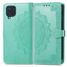 Custodia Portafoglio In Pelle Fantasia Modello Cover con Supporto per Samsung Galaxy M32 4G Verde