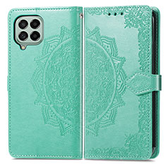 Custodia Portafoglio In Pelle Fantasia Modello Cover con Supporto per Samsung Galaxy M53 5G Verde