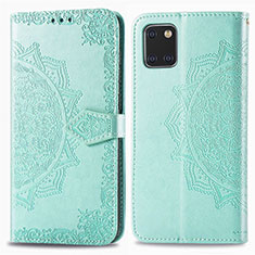 Custodia Portafoglio In Pelle Fantasia Modello Cover con Supporto per Samsung Galaxy Note 10 Lite Verde