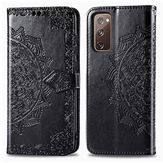 Custodia Portafoglio In Pelle Fantasia Modello Cover con Supporto per Samsung Galaxy S20 FE (2022) 5G Nero