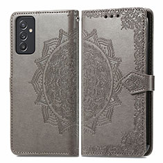 Custodia Portafoglio In Pelle Fantasia Modello Cover con Supporto per Samsung Galaxy S23 FE 5G Grigio