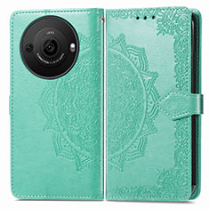 Custodia Portafoglio In Pelle Fantasia Modello Cover con Supporto per Sharp Aquos R8 Pro Verde