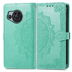 Custodia Portafoglio In Pelle Fantasia Modello Cover con Supporto per Sharp Aquos R8 Verde