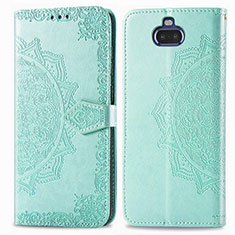 Custodia Portafoglio In Pelle Fantasia Modello Cover con Supporto per Sony Xperia 8 Verde