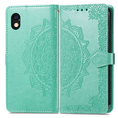 Custodia Portafoglio In Pelle Fantasia Modello Cover con Supporto per Sony Xperia Ace III SO-53C Verde