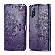 Custodia Portafoglio In Pelle Fantasia Modello Cover con Supporto per Sony Xperia L4 Viola