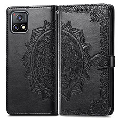 Custodia Portafoglio In Pelle Fantasia Modello Cover con Supporto per Vivo iQOO U3x 5G Nero