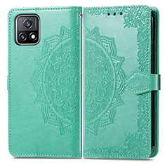 Custodia Portafoglio In Pelle Fantasia Modello Cover con Supporto per Vivo iQOO U3x 5G Verde