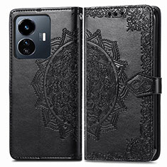 Custodia Portafoglio In Pelle Fantasia Modello Cover con Supporto per Vivo Y77 5G Nero