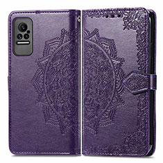 Custodia Portafoglio In Pelle Fantasia Modello Cover con Supporto per Xiaomi Civi 1S 5G Viola