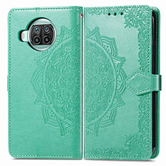 Custodia Portafoglio In Pelle Fantasia Modello Cover con Supporto per Xiaomi Mi 10i 5G Verde