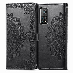 Custodia Portafoglio In Pelle Fantasia Modello Cover con Supporto per Xiaomi Mi 10T 5G Nero