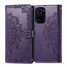 Custodia Portafoglio In Pelle Fantasia Modello Cover con Supporto per Xiaomi Mi 11X 5G Viola