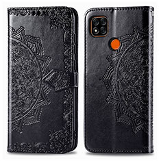 Custodia Portafoglio In Pelle Fantasia Modello Cover con Supporto per Xiaomi POCO C31 Nero