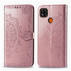 Custodia Portafoglio In Pelle Fantasia Modello Cover con Supporto per Xiaomi POCO C31 Oro Rosa