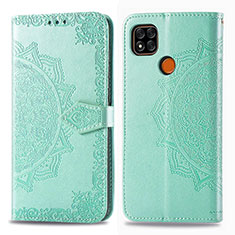 Custodia Portafoglio In Pelle Fantasia Modello Cover con Supporto per Xiaomi POCO C31 Verde