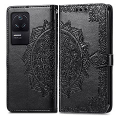 Custodia Portafoglio In Pelle Fantasia Modello Cover con Supporto per Xiaomi Poco F4 5G Nero